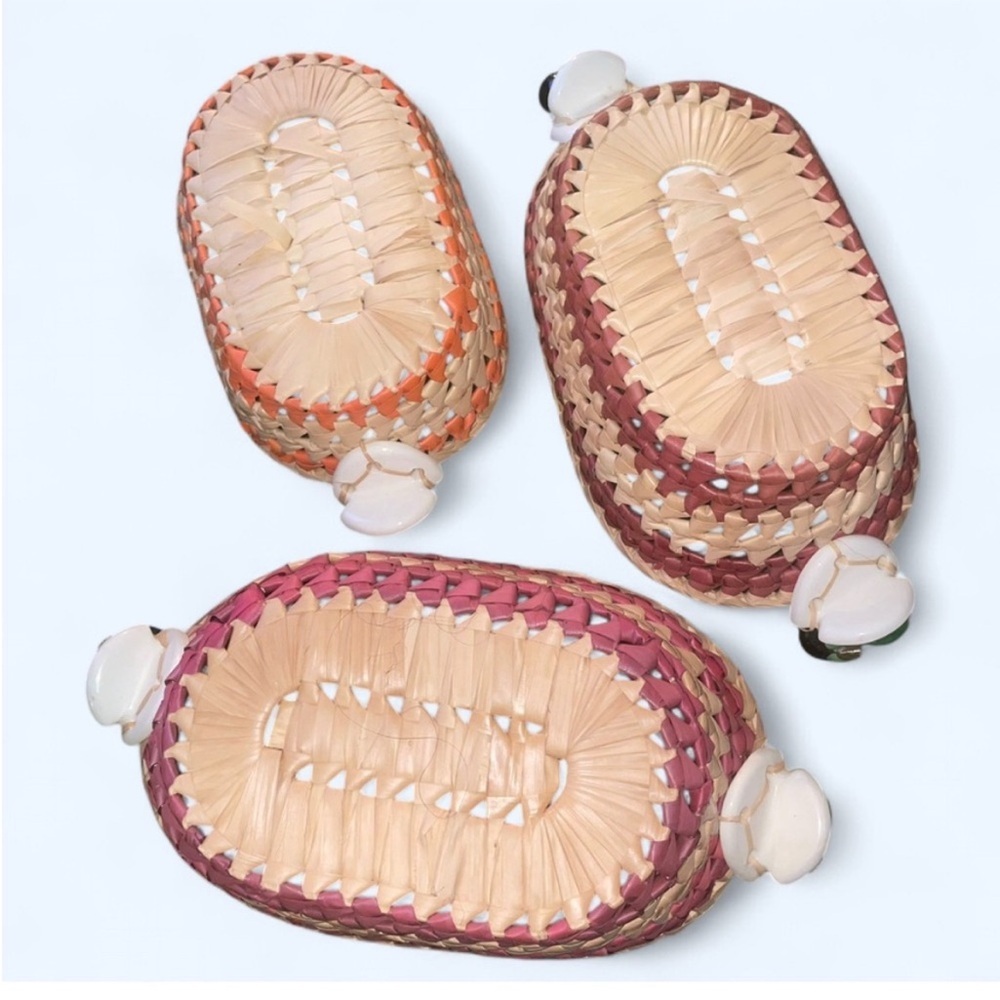 Handwoven Multicolor Basket Set - Picture 2 of 3